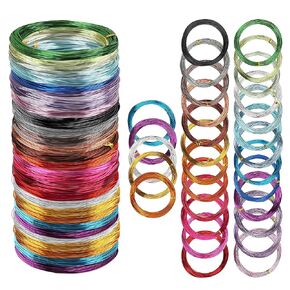 25 Rolls 800 Feet Colored Aluminum Craft Wire, 18 Gauge 1mm Flexible Aluminum Arts Crafts Wire for Jewelry Making Assorted Colored Craft Wire(25 Color)