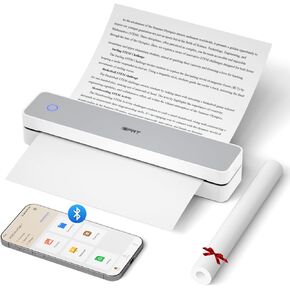 طابعة حرارية محمولة IDPRT ، MT610 PRO WIRELESY للسفر ، و 300 نقطة في البوصة بوتوث ، تدعم الطابعة غير الخالية من الحرف 8.5 "× 11" ، وورقة حرارية أمريكية و A5 للمنزل ، متوافقة مع iOS ، Android ، المحمول ، الأسود