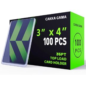 100 PCS Top Loaders للبطاقات ، وأكمام البطاقة البلاستيكية الصلبة ، ومواد حمولة بطاقة تداول البيسبول (100 Toploaders)