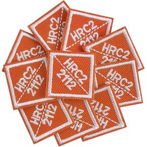 10Pcs FR Patches for Clothing, FR Replacement Garment Patches for FR Shirts, Pants, Jackets - Orange&Black