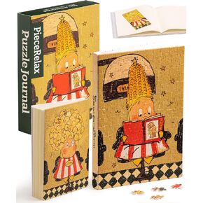 Puzzle Journal for Adults - Twinkle Twinkle - Pop Salon Unique A5 Book Cover Puzzles Gift & Home Décor with Plastic Jigsaw Puzzle Artwork for Notebook [YA1062]