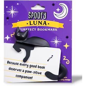 Spoofy's Luna- the 3D Cat Bookmark - Cutest Black Cat bookmarks, Black Cat Gifts for Women, Adorable & Lightweight, Durable Plastic, Ideal for cat gifts for women, stocking stuffers for cat lovers (1)