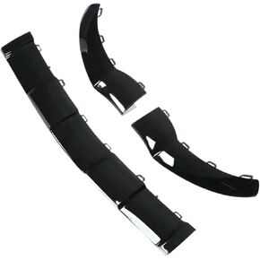 Spoiler Separator, 3PCS Gloss Black Front Bumper Lower Trim Replacement Compatible with Benz GLE‑Class C292 Coupe AMG Line Facelift 2016-2019