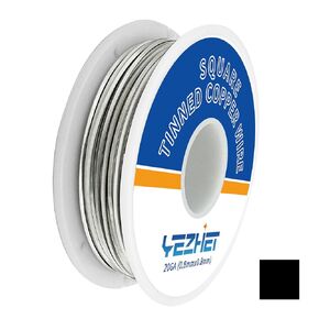 Square Tinned Copper Beading Wire for DIY Jewelry Making, Dead Soft, 18 Gauge(1.0mmx1.0mm), 3.5 OZ Spool (33 Ft)