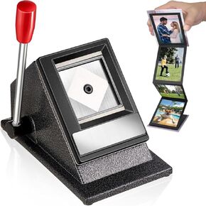 Metal Passport Photo Cutter 2 x 2 Inches, Table Top Desktop Passport ID Photo Cutter with Metal Handle, Picture Cutter for Photos, Manual Picture Punch with Cutting for Standard Photo, PVC Cards