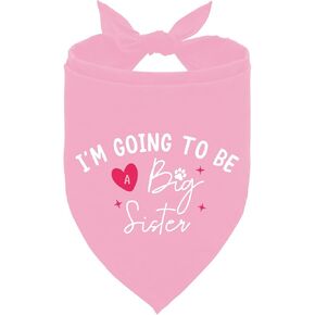 Big Sister Dog Bandana, Big Sister Bandana for Dog, Pink Dog Bandana, Dog Bandana Pregnancy Announcement, Big Sister Dog Shirt, Baby Announcement Dog Bandana, Gift for Dog Lover (F16)
