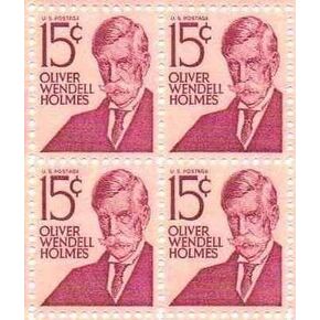 Oliver Wendell Holmes Set of 4 x 15 Cent US Postage Stamps NEW Scot 1288
