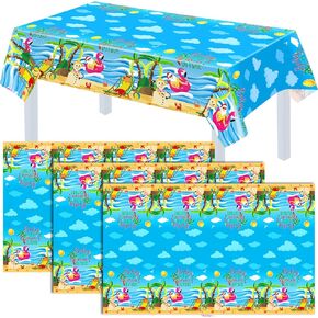 3 Pcs July Summer Christmas Tablecloth Christmas Decorations Beach Party Supplies Baby It's Warm Outside Tablecloth Disposable for Hawaiian Beach Decorations