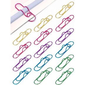 15 Pcs Colorful Metal Pen Clips, Pen Holder Clips for Notebook Journal and Book, Paper Clips Bookmarks for Students, Professionals, and Teachers (2.76 × 0.8 inch)