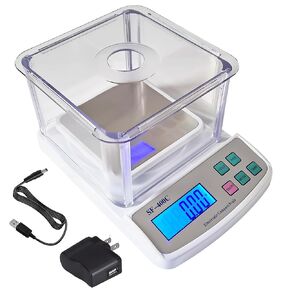 Eosphorus Science Digital Scale Mass Balance Chemistry Laboratory Digital Scale Gram Scale 0.01g Accuracy – Ounces and Grams Scale (SF-400C-S-W)
