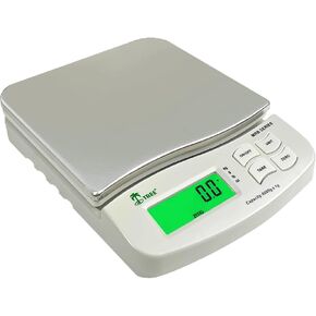 MRB -10000 مقياس توازن الدقة المتوسطة - 10000G × 1G - شاشة LCD ، طبق من الفولاذ المقاوم للصدأ متين - مثالي للمساحيق والأعشاب والمجوهرات والمزيد