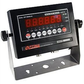 Optima Scales OP-900A-12 NTEP (CC # 09-070A1) مؤشر الوزن الرقمي ، IP65 ، LED ، الفولاذ المقاوم للصدأ مع بطارية قابلة لإعادة الشحن