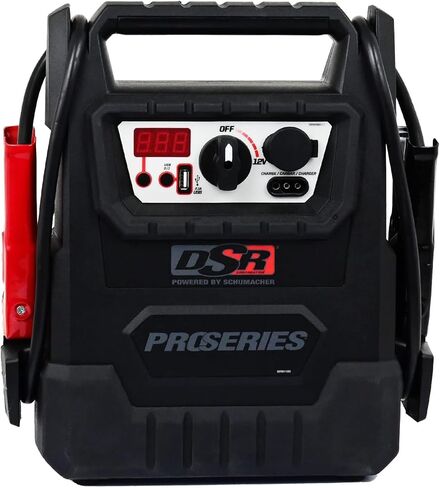 Schumacher DSR158 - ProSeries Jump Starter - 12V 2400 Peak Amps Portable Car Jump Starter + Maintainer - Jumper Cables with Battery Pack - 500 cranking amps in Saudi Arabia