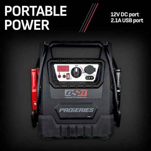 Schumacher DSR158 - ProSeries Jump Starter - 12V 2400 Peak Amps Portable Car Jump Starter + Maintainer - Jumper Cables with Battery Pack - 500 cranking amps in Saudi Arabia