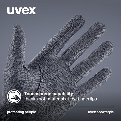 قفازات ركوب الخيل Uvex Sportstyle للنساء والرجال، أبيض، 5.5 - قابلة للتنفس وقابلة للغسل مع إمكانية اللمس in Saudi Arabia