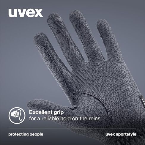 قفازات ركوب الخيل Uvex Sportstyle للنساء والرجال، أبيض، 5.5 - قابلة للتنفس وقابلة للغسل مع إمكانية اللمس in Saudi Arabia