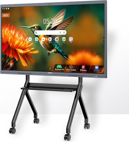 JAV Smart Board Google EDLA-Certified 4K Interactive Whiteboard for Office & Classroom Dual 48 MP AI Cameras, 2 x16W Soundbar, Android 14 OS 8GB+128GB, （Wall Mount Included） in Kuwait