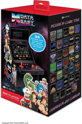 My Arcade Mini Player 10 Inch Arcade Machine: 20 Built In Games, Fully Playable, Pac-Man, Galaga, Mappy and More, 4.25 Inch Color Display, Speakers, Volume Controls, Headphone Jack, Micro USB Powered in Saudi Arabia
