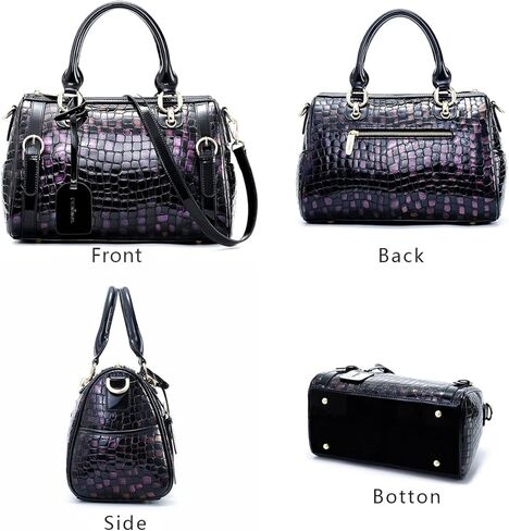 حقيبة يد من الجلد الطبيعي، حقيبة كروس، حقيبة كتف من الجلد اللامع، طباعة جلد الفهد للنساء in Kuwait