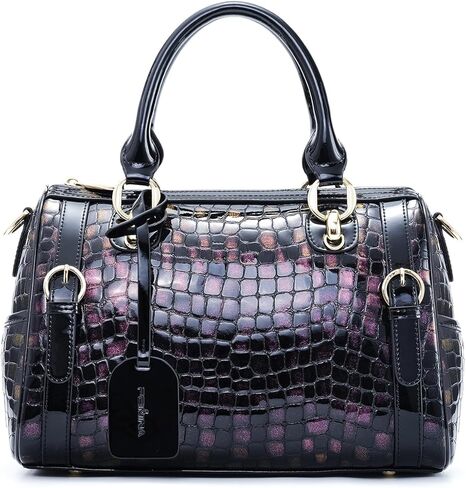 حقيبة يد من الجلد الطبيعي، حقيبة كروس، حقيبة كتف من الجلد اللامع، طباعة جلد الفهد للنساء in Kuwait