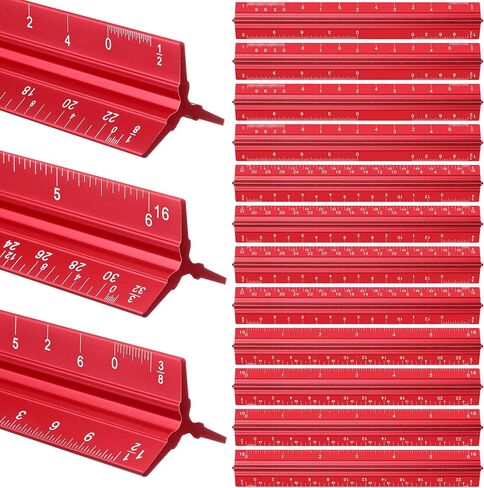 FUMETE 12 PACK 6 بوصة الحكام الهندسي المعماري الحاكم الحاكم حجم الجيب الحاكم الحاكم بناء القياسات الإمبراطورية لهندسة المهندسين المعماريين ، رسم الرسام (الأزرق) in Kuwait