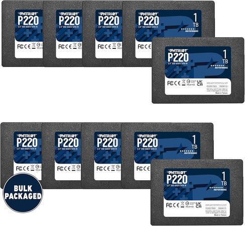محرك أقراص SSD داخلي Patriot P220 سعة 2 تيرابايت - SATA 3 2.5 بوصة - محرك أقراص مزود بذاكرة مصنوعة من مكونات صلبة - P220S2TB25 in Kuwait