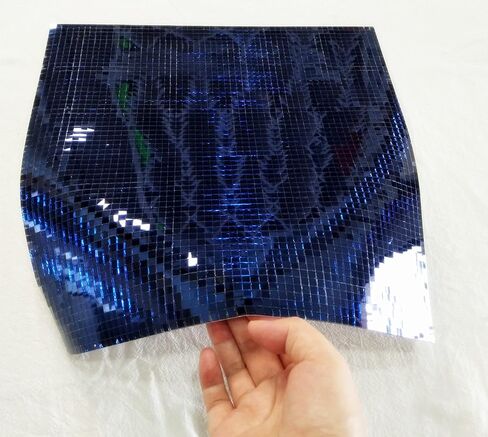 3600pcs Real Glass Blue Mirrors Mosaic Tiles Sticker for Craft, Square Glass Tiles Self Adhesive(5mm by 5mm, Blue Mirror) in Kuwait