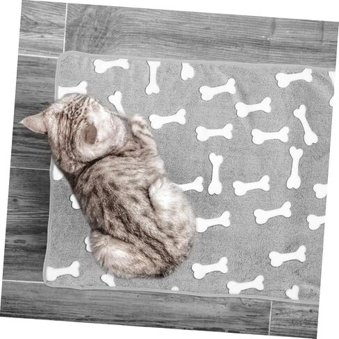 YARNOW Pet Bed Blanket Fleece Blanket for Dogs Cats Warm Soft Portable Multi-Size in Kuwait