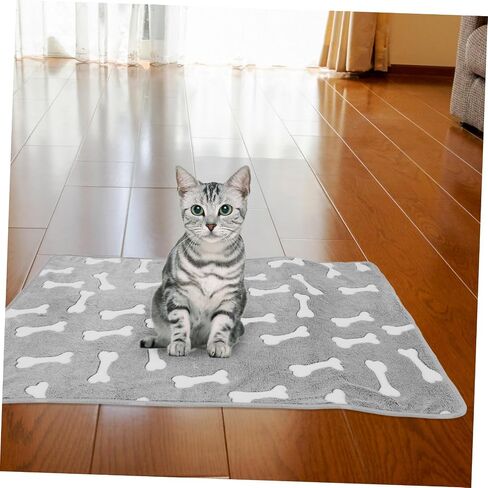 YARNOW Pet Bed Blanket Fleece Blanket for Dogs Cats Warm Soft Portable Multi-Size in Kuwait
