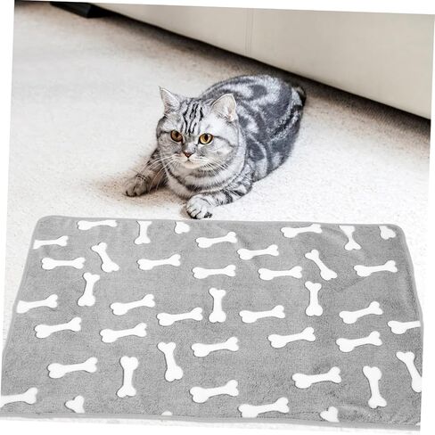 YARNOW Pet Bed Blanket Fleece Blanket for Dogs Cats Warm Soft Portable Multi-Size in Kuwait