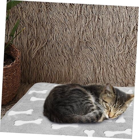 YARNOW Pet Bed Blanket Fleece Blanket for Dogs Cats Warm Soft Portable Multi-Size in Kuwait