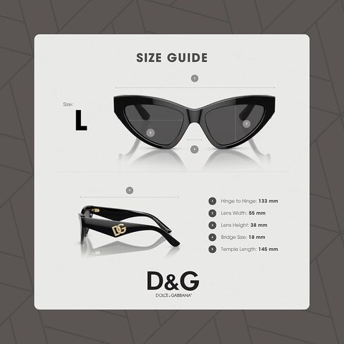 Dolce&Gabbana DG4439 501/87 55MM Black/Dark Grey Sunglasses for Women + BUNDLE With Designer iWear Complimentary Eyewear Kit in Kuwait