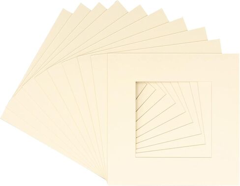 8x8 MAT لـ 16 × 16 الإطار - Precut Mat Board Board White 8x8 Photo Matte مصنوعة لتناسب إطار صورة 16x16 ، لوحات متميزة للصور العائلية ، ومجموعات العرض ، والفن ، وإطار الصور ، وحزمة 10 حصير in Kuwait