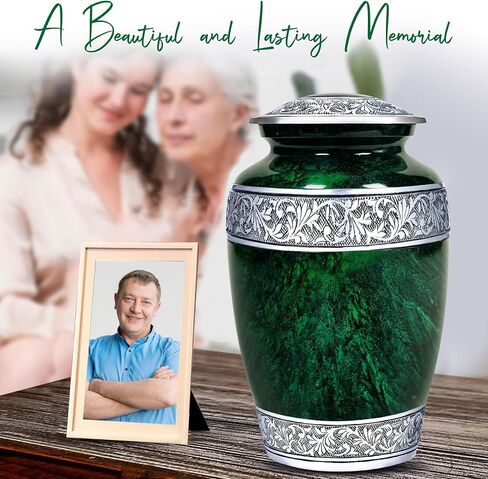 Memorials Cremation Urns for Human Ashes with Velvet Bag | Large Adult urn for Human Ashes | Funeral Urn for Adults | Memorial Ashes Urn for Human Adult | Large Capacity (Adult Creamation Urn) in Saudi Arabia