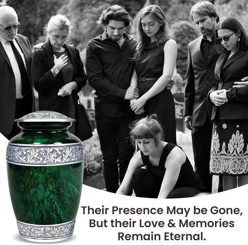 Memorials Cremation Urns for Human Ashes with Velvet Bag | Large Adult urn for Human Ashes | Funeral Urn for Adults | Memorial Ashes Urn for Human Adult | Large Capacity (Adult Creamation Urn) in Saudi Arabia