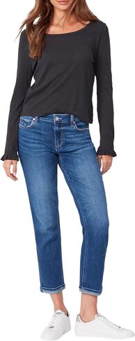 PAIGE Women's Brigitte Transcend Vintage MID Rise Tailored Boyfriend Jean, ROAM, 28 in Saudi Arabia