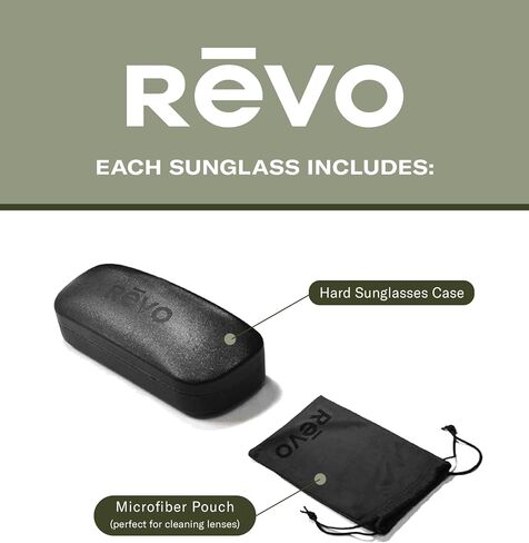 Revo Sunglasses Clive: High-contrast Polarized Crystal Glass Lens with Metal Rectangle Frame in Saudi Arabia