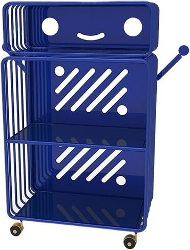 Grfit Bookcogice Book Book Rack ، رف الكتب ، رف تخزين الكتب ، Home Home Multi Iron Floor Floor Reshelflesh (Color: BigBlue Mug ، الحجم: L) in Kuwait
