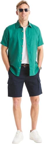 Nautica Men's Sustainably Crafted Linen Short-Sleeve Shirt in Saudi Arabia