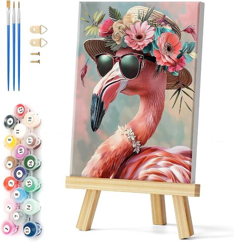 Natuyalo Framed Paint by Numbers Kit for Adults Beginners, 12"x16" Sunflower Canvas Painting Kits for Adults Flowers Acrylic Paint by Numbers with Frame in Saudi Arabia