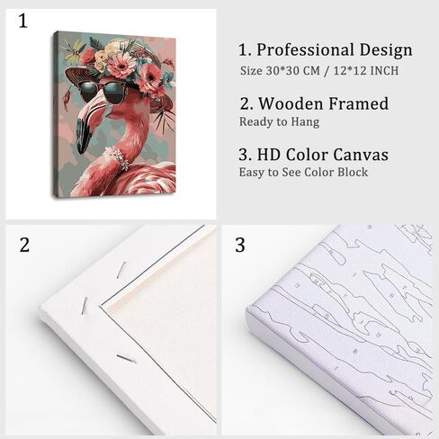 Natuyalo Framed Paint by Numbers Kit for Adults Beginners, 12"x16" Sunflower Canvas Painting Kits for Adults Flowers Acrylic Paint by Numbers with Frame in Saudi Arabia