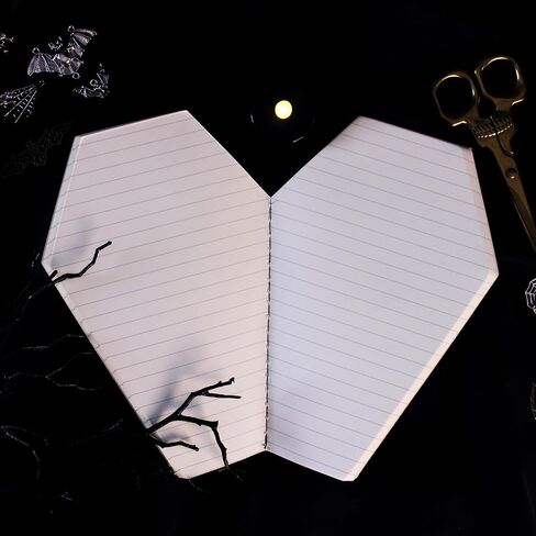 ملاحظات من قبل CandleLight 3 Pack Thread Bound Coffin على شكل دفاتر - مبطنة | 60 صفحة لكل منها ، 180 إجمالي (90 ورقة) - القرطاسية الساحرة والقوطية ، مصنف تكوين الموضوع in Saudi Arabia