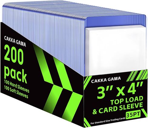 100 PCS Top Loaders للبطاقات ، وأكمام البطاقة البلاستيكية الصلبة ، ومواد حمولة بطاقة تداول البيسبول (100 Toploaders) in Kuwait