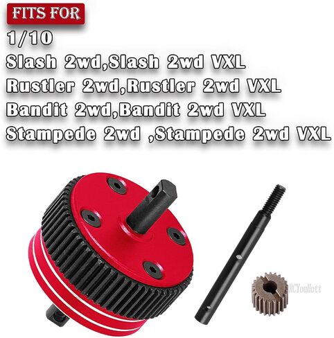 ترقيات RC ترقيات النقل الجزرية ترس الحافز (48-PITCH) 76T 83T 86T 90T Spur Gear مع 17T/19T/21T/23T/25T/27T PINIONS GEAR لـ 1/10 SLASH/RUSTLER/Stampede/Bandit 2WD VXL ، RED ، RED in Kuwait
