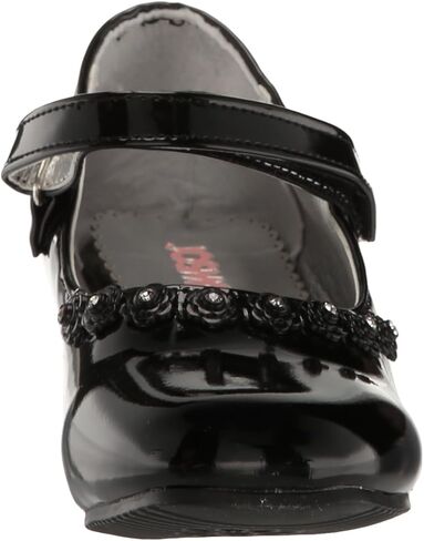 Josmo Girl's Dress Mary Jane Wedding Party Heels Ballerina Flower Shoes, Hook and Loop Buckle (Toddler in Saudi Arabia