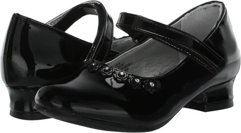 Josmo Girl's Dress Mary Jane Wedding Party Heels Ballerina Flower Shoes, Hook and Loop Buckle (Toddler in Saudi Arabia