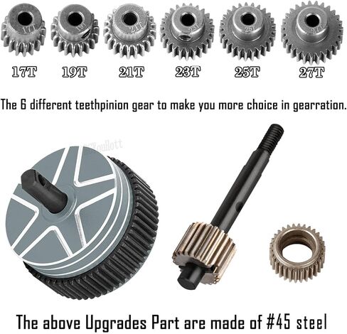 ترقيات RC ترقيات النقل الجزرية ترس الحافز (48-PITCH) 76T 83T 86T 90T Spur Gear مع 17T/19T/21T/23T/25T/27T PINIONS GEAR لـ 1/10 SLASH/RUSTLER/Stampede/Bandit 2WD VXL ، RED ، RED in Kuwait
