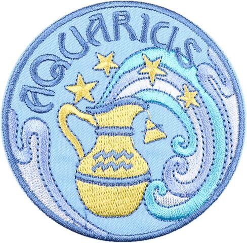 1psc leo zodiac patch-on-on patch ، وردي وأحمر ، 3.15 بوصة جولة (LEO) in Kuwait
