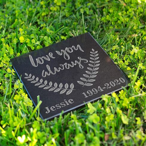 Lara Laser Works Memorial Gifts ، علامات قبر الحيوانات الأليفة المخصصة - 4 أحجام مختلفة - هدايا فقدان الحيوانات الأليفة ، هدايا قبر Cat/Dog Pet Sympatyh ، تذكر القط/الكلب - أحبك دائمًا in Kuwait