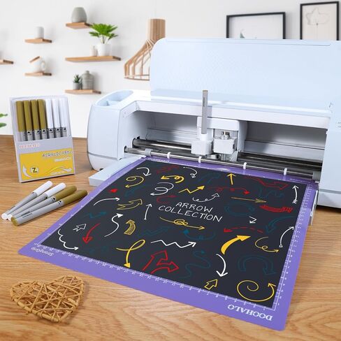 DOOHALO أبيض الذهب الذهب صانعي الطلاء الأقلام متوافقة مع cricut4/3/2/1 آلة الهواء 1.0 ملم نصائح هلام قلم الهلام للصخور ، والزجاج ، والخشب ، والمعادن ، والورق ، والبلاستيك in Kuwait